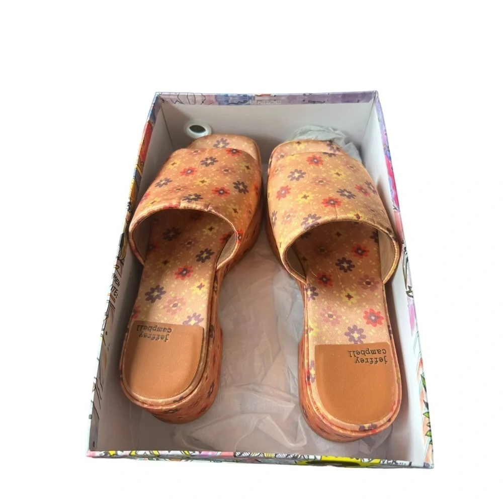 NWT Anthropologie Jeffrey Campbell Shindy Platform Slide Mules 70s Hippie Size 8 - Picture 6 of 12